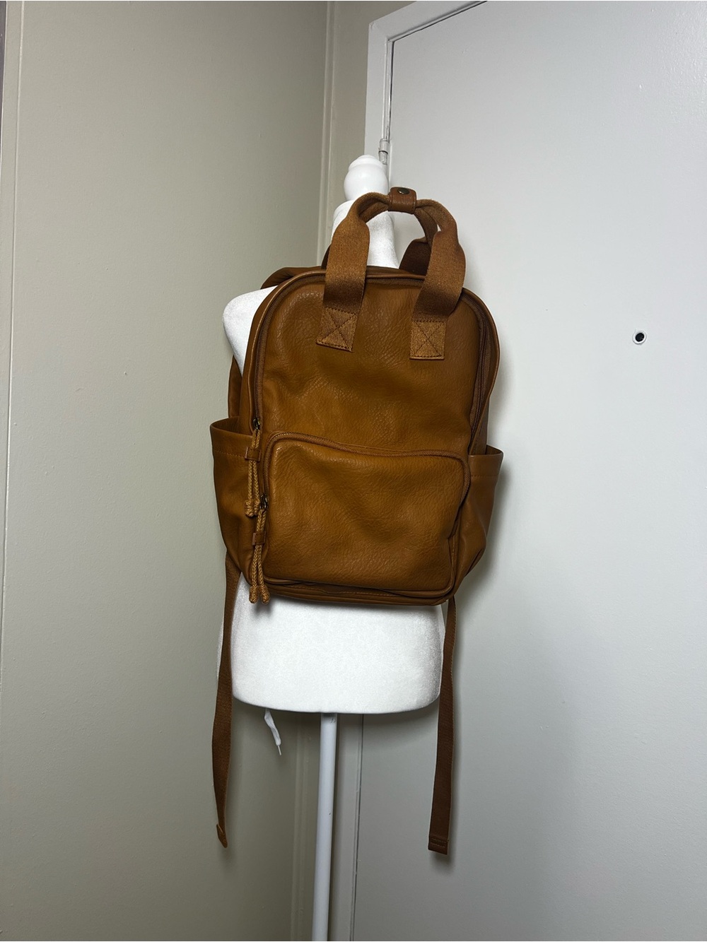 Universal Thread Cognac Brown Faux Leather Backpack
